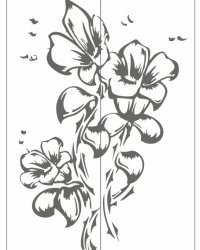 Пескоструйный рисунок Цветы 1184